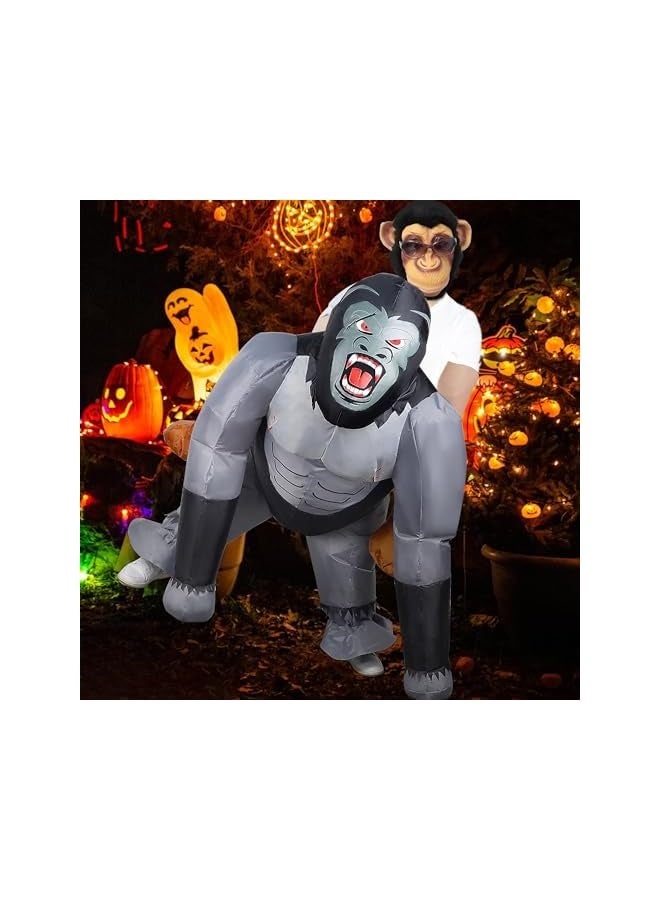 Funny Costume, Inflatable Ride-on Gorilla Costume Air Blown Fancy Pants for Adults Role Play Holiday Costume Party - Image 4