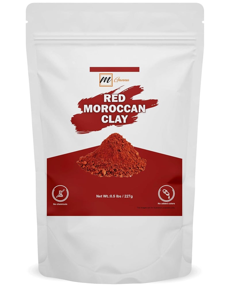 100 Natural Moroccan Red Clay Powder for Hair Masks Scrubs Creams and Soap Making 05 LBS  227 GMS