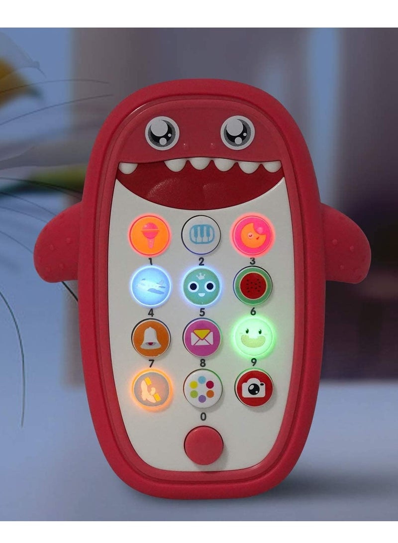 SYOSI Baby Musical Toys, Teething Phone Toy for Babies   Play and Learn for Children and Toddlers, Baby Shark Phone Toys with Light and Sound, Preschool Birthday Gift for Girl Boy 18+ Months - Image 4
