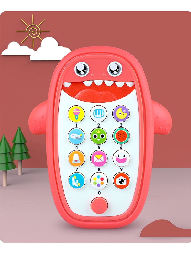 SYOSI Baby Musical Toys, Teething Phone Toy for Babies   Play and Learn for Children and Toddlers, Baby Shark Phone Toys with Light and Sound, Preschool Birthday Gift for Girl Boy 18+ Months - Image 1