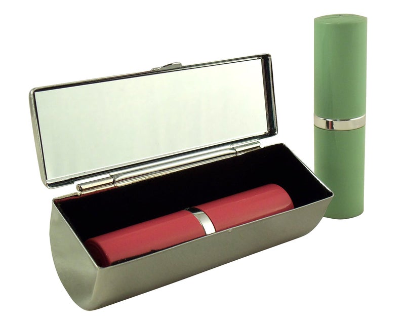 Houder Designer Lipstick Case with Mirror for Purse - Decorative Lipstick Holder with Gift Box - Velvet Lined - Protect Your Lipsticks in Style (Feathers) - Image 4
