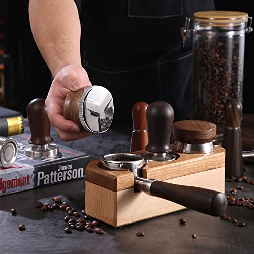 GURUDAR 58mm Coffee Distributor, Espresso Distribution Tool, Adjustable Depth Espresso Tamper Leveler with Walnut Wood Handle Fits for 58mm Breville Gaggia E61 Portafilter - Image 3