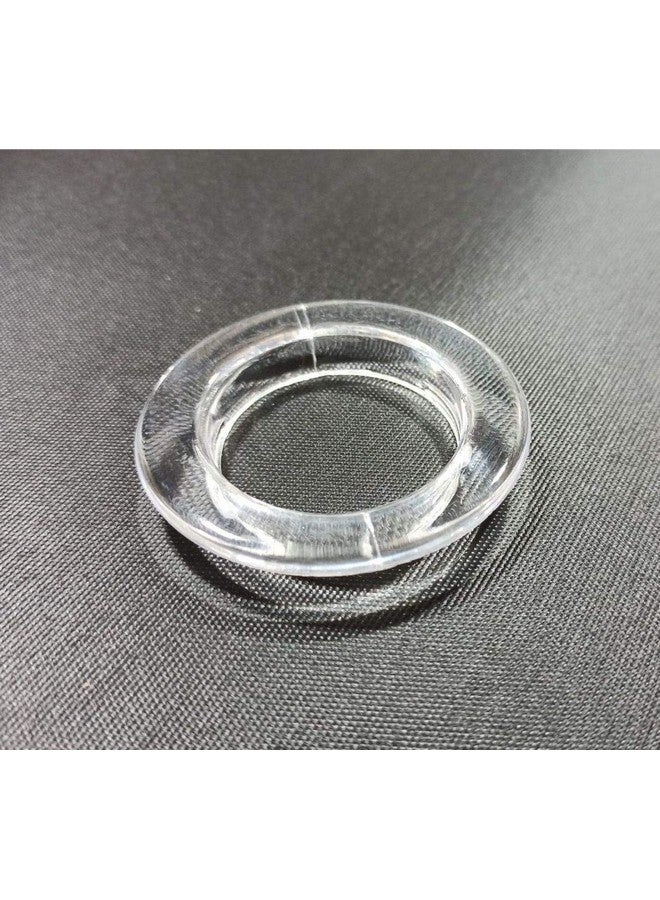 FAPBADRI Curtain Eyelet Rings with Flexi Lock, Suitable for any 1 inch Curtain Rod - Transparent - 100 Pieces - Image 1