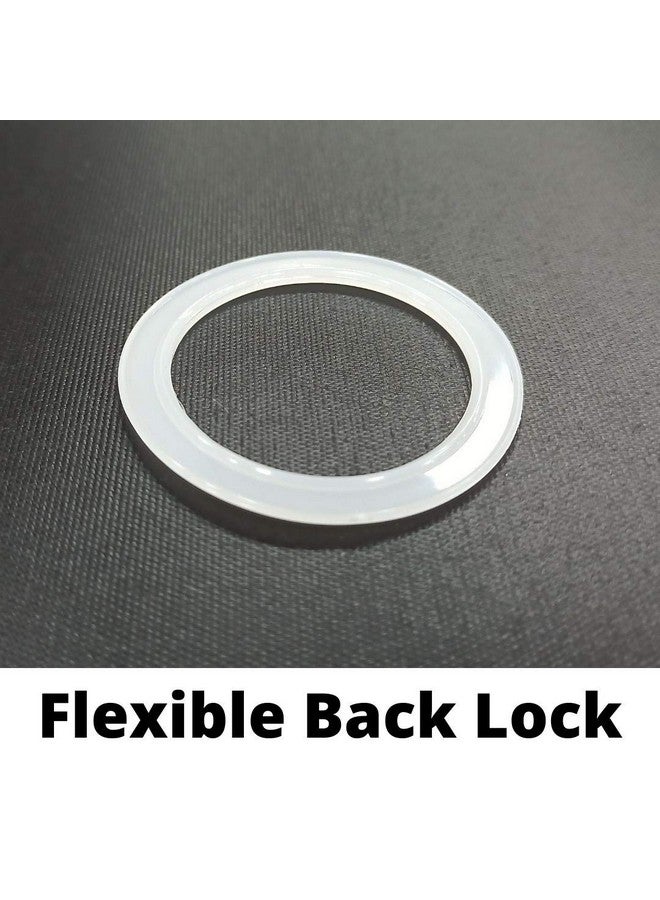 FAPBADRI Curtain Eyelet Rings with Flexi Lock, Suitable for any 1 inch Curtain Rod - Transparent - 100 Pieces - Image 4