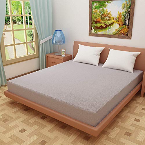 Lithara Terry Cotton Fitted Mattress Protector for King Size Bed | Waterproof & Elastic Band | Ultra Soft & Hypoallergenic Mattress Cover | Size : 78 x 72 Inches (6.5 x 6 Feet) | (Grey) - Image 2