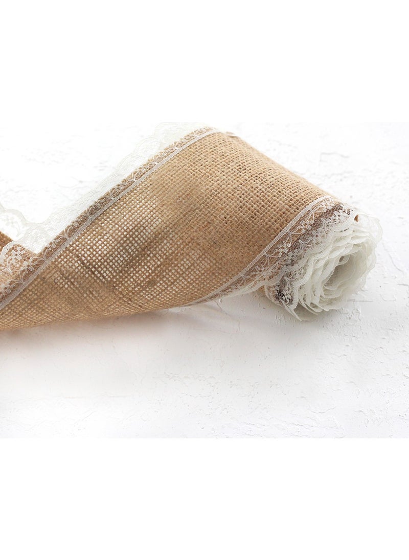 Jute ribbon, edge lace, 2 meters Cream - pzsku/ZFB5175C094CE30F020F8Z/45/_/1725793703/fde44be3-6fed-44b5-9b92-e43d7f4eff4e