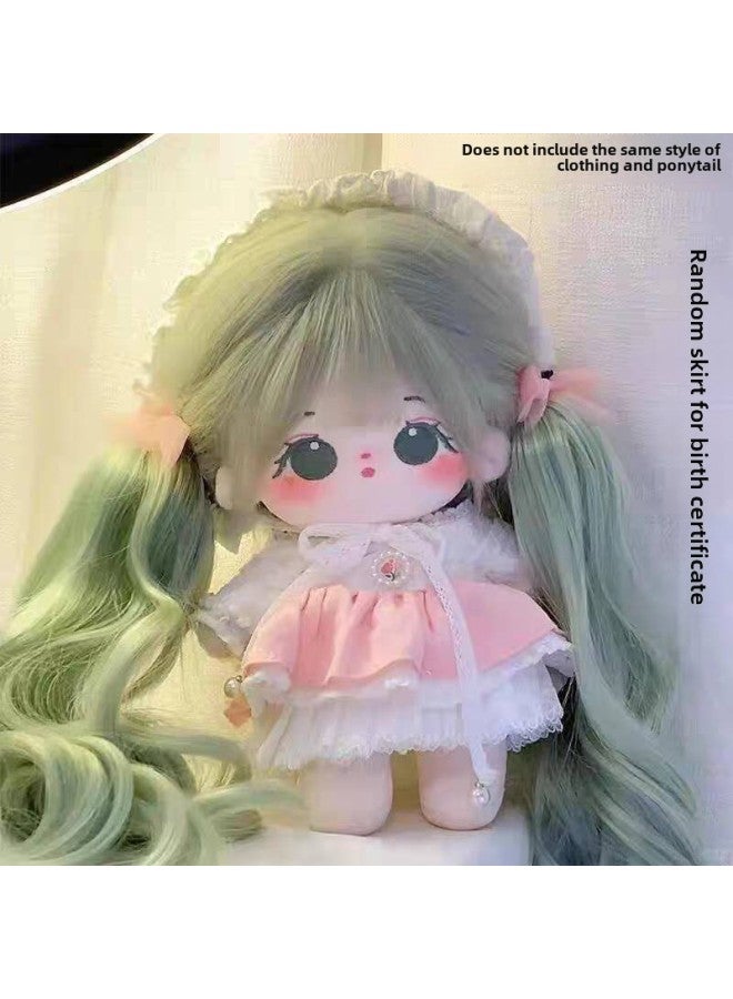 Snow-free Cotton Doll Plush Doll Can Be Changed To Humanoid Doll Nude Doll Little Girl Toy Outlet-Specification:Boneless (1 Random Skirt + Shoes + Glasses + Birth Certificate + Grooming Tools)-Colour:No Snow Naked Baby  - Image 3
