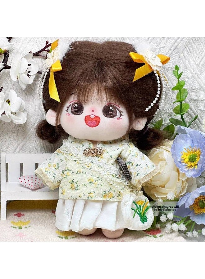 Snow-free Cotton Doll Plush Doll Can Be Changed To Humanoid Doll Nude Doll Little Girl Toy Outlet-Specification:Boneless (1 Random Skirt + Shoes + Glasses + Birth Certificate + Grooming Tools)-Colour:No Snow Naked Baby  - Image 2