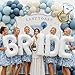 kozee Last Toast on the Coast Bachelorette Decorations Blue bridal shower sand Balloon Garland Kit with Backdrop Huge 40 inch BRIDE letter Diamond Ring balloons for Hen Party Wedding Engagement supplies - Image 4