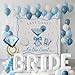 kozee Last Toast on the Coast Bachelorette Decorations Blue bridal shower sand Balloon Garland Kit with Backdrop Huge 40 inch BRIDE letter Diamond Ring balloons for Hen Party Wedding Engagement supplies - Image 2