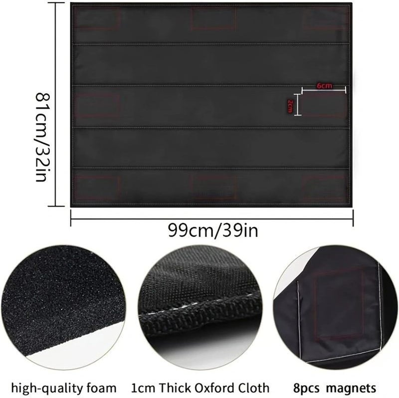 Magnetic Fireplace Cover, Draft Stopper Panel, Heat Loss Blocker, Flame Retardant Shield, House Apartment Indoor Home Energy Saving Fireplace Accessory Winter Insulation Windproof Dust 99x81x1cm - Image 2