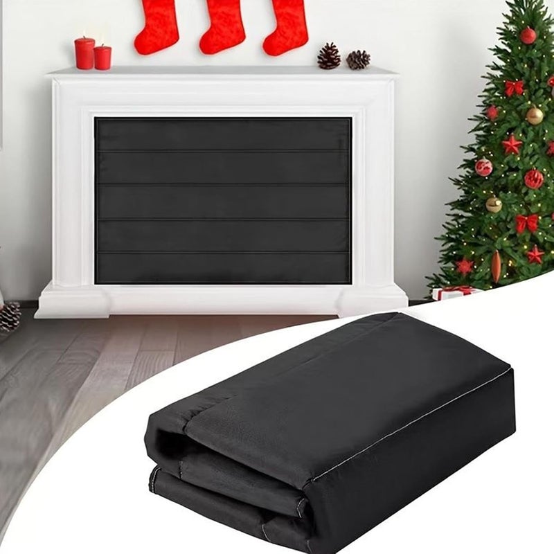 Magnetic Fireplace Cover, Draft Stopper Panel, Heat Loss Blocker, Flame Retardant Shield, House Apartment Indoor Home Energy Saving Fireplace Accessory Winter Insulation Windproof Dust 99x81x1cm - Image 5
