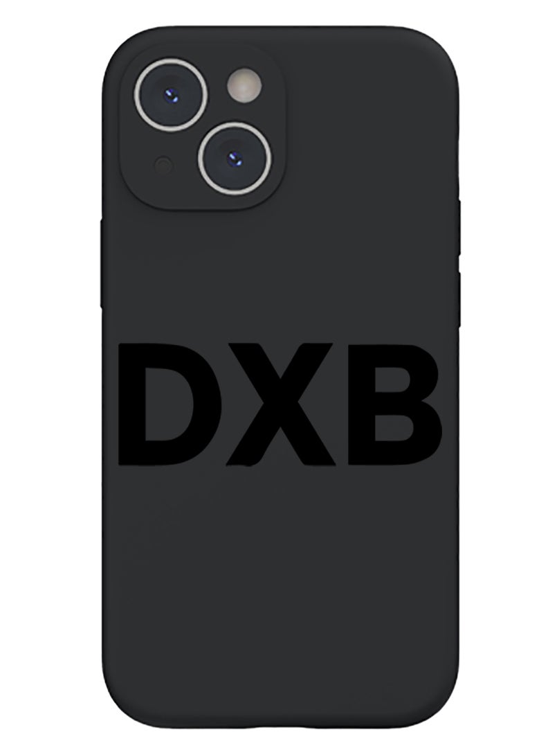 Theodor Protective Slim Fit Case Liquid Silicone Cover with Full Body Protection Anti-Scratch Shockproof Case For iPhone 15 Plus Black - DXB Black - Image 1