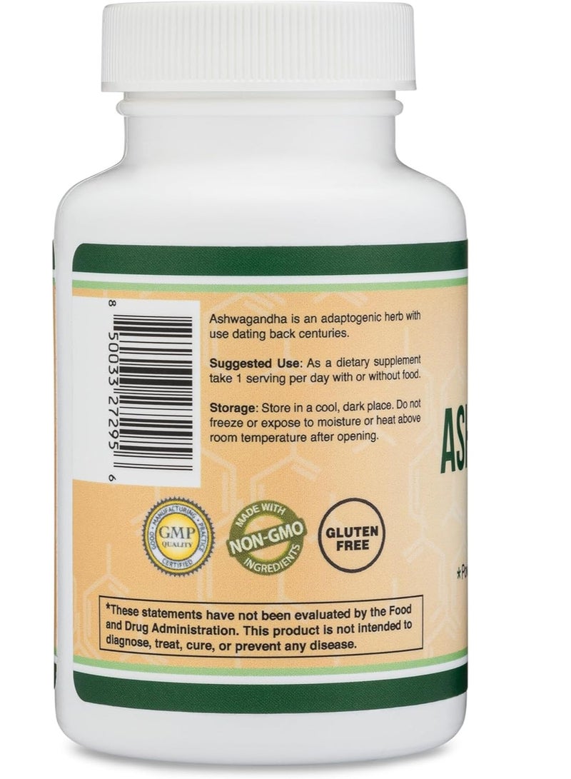 مستخلص أشواغاندا المُكيف لتخفيف التوتر، 500 ملغ، قوة 20:1، 120 كبسولة، تكفي لمدة شهرين - Image 4