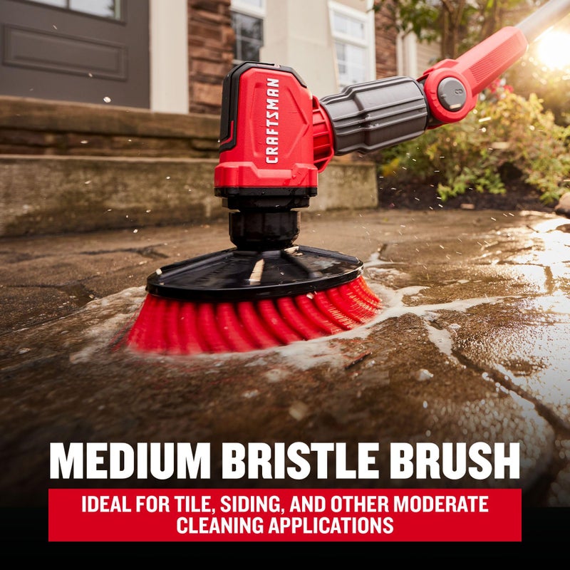 CRAFTSMAN Power Scrubber Bristle Brush Set for V20 Cordless 2-in-1 Power Scrubber (CMCPSMHB) - Image 4