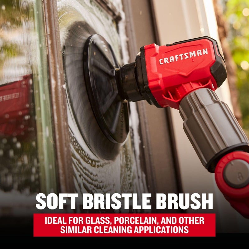CRAFTSMAN Power Scrubber Bristle Brush Set for V20 Cordless 2-in-1 Power Scrubber (CMCPSMHB) - Image 5