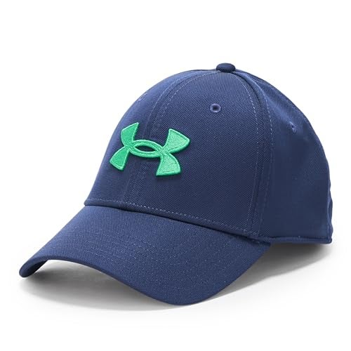 Under Armour Men's Blitzing Cap Stretch Fit, (412) Midnight Navy / / Team Kelly Green, Large/X-Large - Image 1