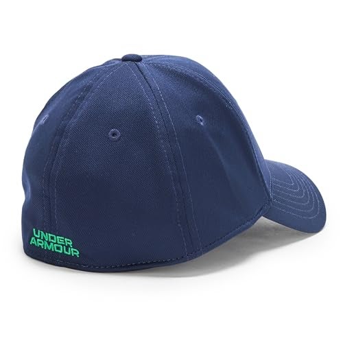 Under Armour Men's Blitzing Cap Stretch Fit, (412) Midnight Navy / / Team Kelly Green, Large/X-Large - Image 2
