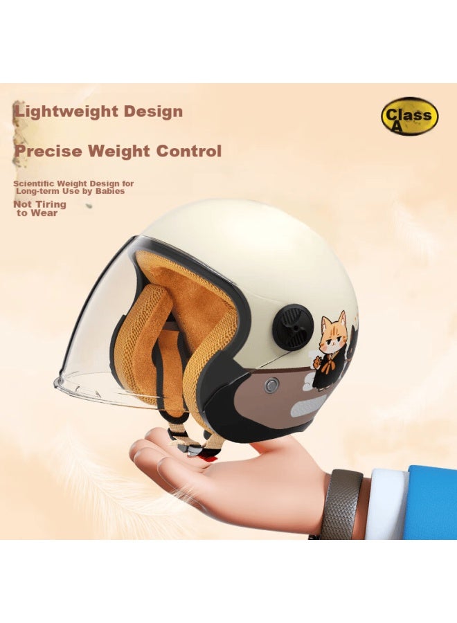 Ad Children's Helmet For Ages 6-12, National 3c Certified Class A Electric Vehicle Half Helmet, Uni All-season Kids' Electric Scooter Motorcycle Safety Helmet, Ear Protection For Ages 3-6, 707 Princess Pink - Image 3