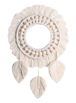 Wall Macrame Mirror Boho Fringe Decorative Mirror, Round Mirror Macrame Mirror Wall Boho Home Decor for Apartment Living Room Bedroom Baby Nursery Dorm - pzsku/ZFB51BD1B7ABF47AEF3A7Z/45/_/1665136947/fbededc4-04f6-47dc-8fcd-f92b2db8be6d