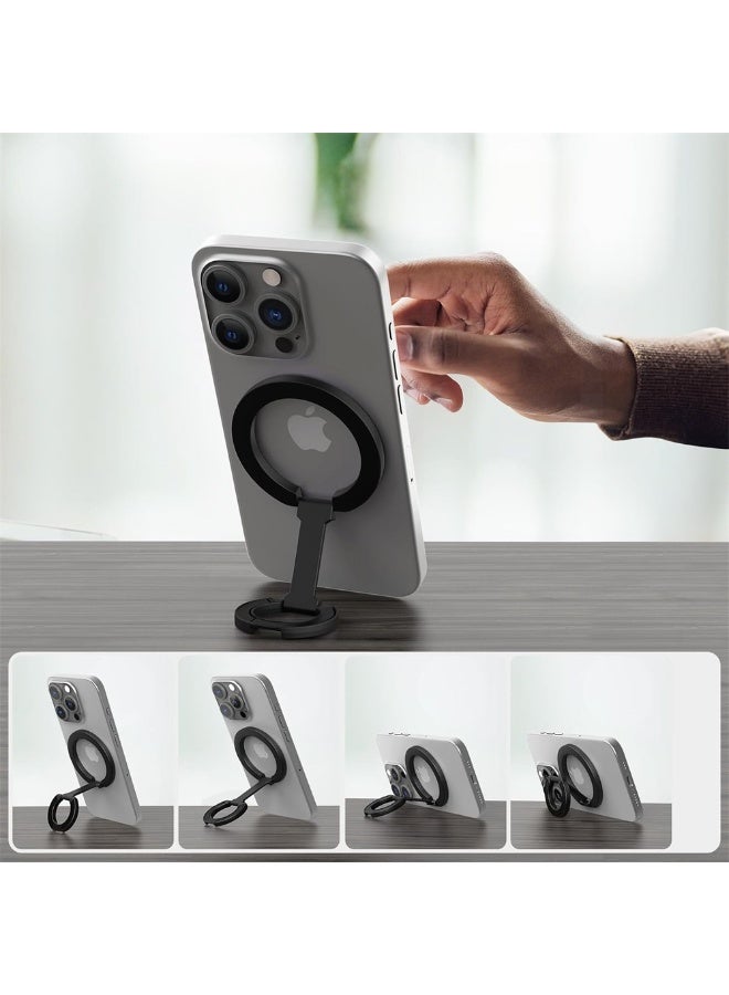 Magnetic Phone Holder, Double-Sided Magnetic Desk Stand for Streaming, Adjustable Lazy Stand for Watching Shows and Live Broadcasting - Image 3