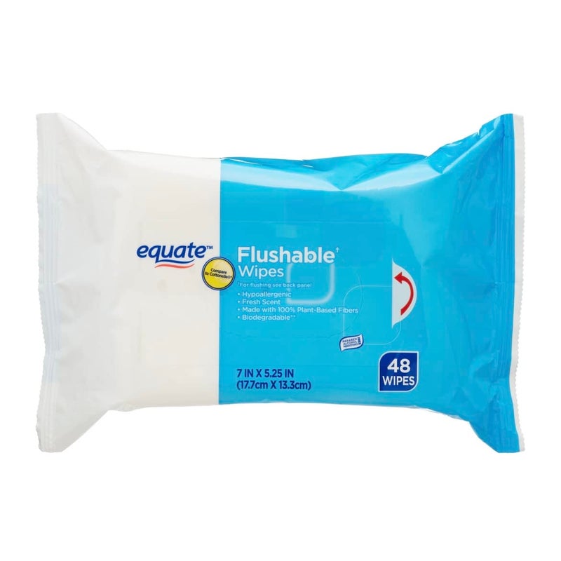 Equate Flushable Wipes, Fresh Scent, 240 Ct - Image 5