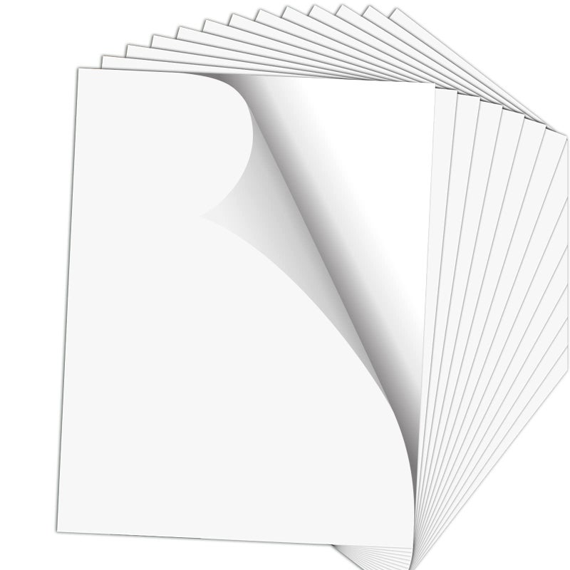 HTVRONT Sublimation Sticker Paper - 20 Pcs Glossy White Waterproof Sublimation Stickers - Image 1