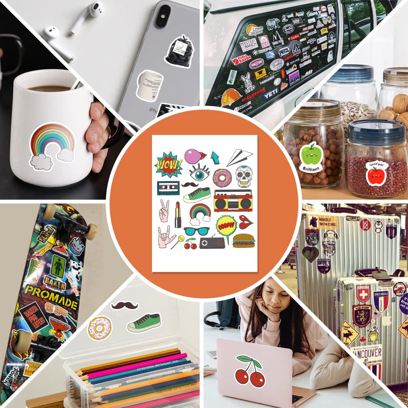 HTVRONT Sublimation Sticker Paper - 20 Pcs Glossy White Waterproof Sublimation Stickers - Image 5