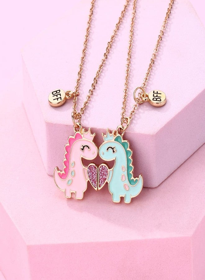 Lezmoii Friendship Necklace Best Friend Necklace Matching Magnetic BFF Necklace for 2 Girls Friendship Gifts, Metal, No Gemstone - Image 3