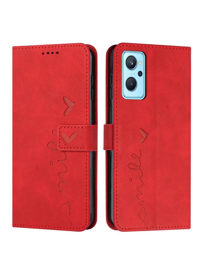 اس-توب جراب هاتف جلدي بتصميم قلب لهاتف Realme 9i 5G/V20 5G/V30t/V30 - Image 1