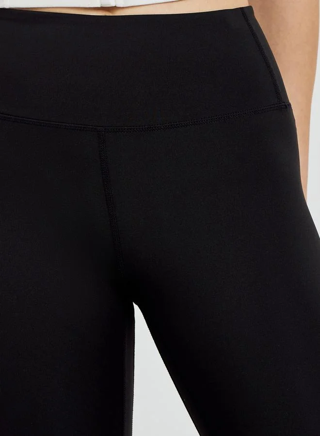 Styli  Black Solid High Rise Leggings for Women | Best Price UAE