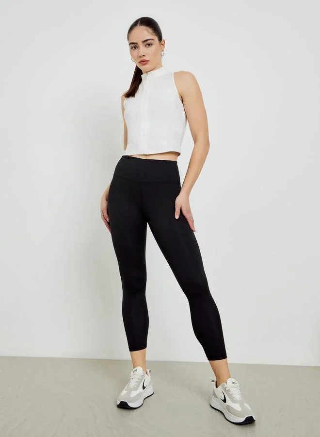 ستايلي ليقنز سادة بخصر عالي