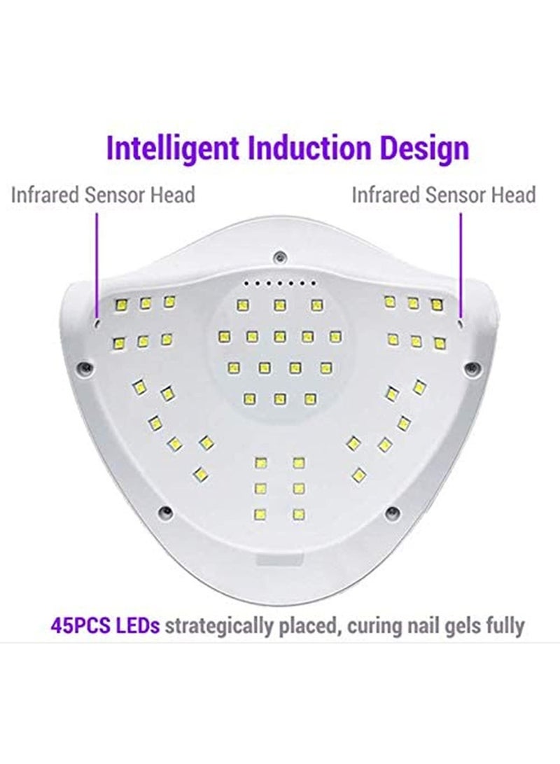 Dual Light Source UV  LED Nail Lamp Fast Drying Auto Sensor Gel Nail Polish Dryer with 3 Timers (30s/60s/90s) LCD Display, Compact Design for Home  Travel - Image 4