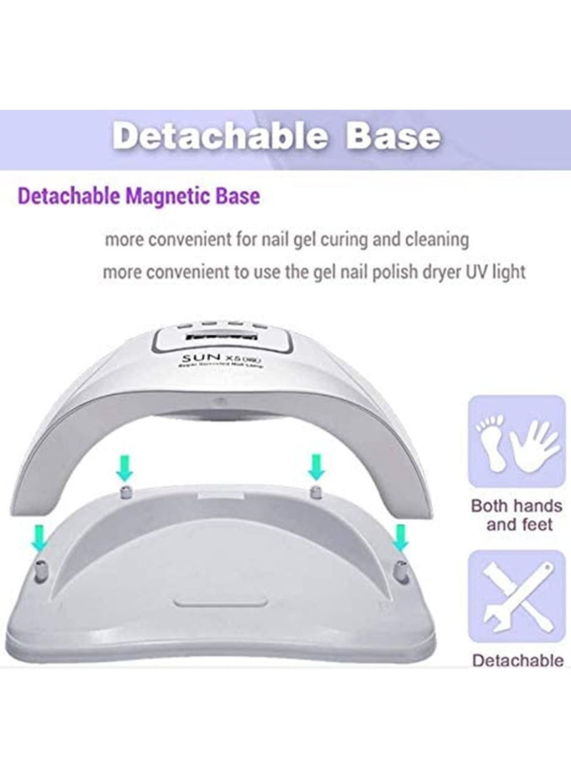 Dual Light Source UV  LED Nail Lamp Fast Drying Auto Sensor Gel Nail Polish Dryer with 3 Timers (30s/60s/90s) LCD Display, Compact Design for Home  Travel - Image 5