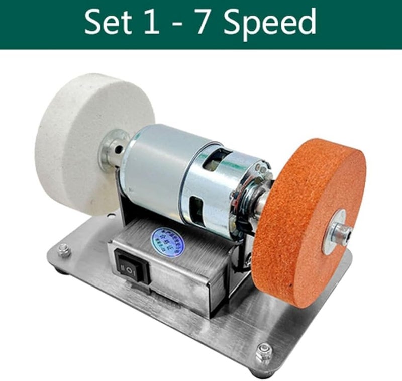 Small Double Polishing Electric Grinding Wheel Stone Grinder Machine US Plug - Image 3
