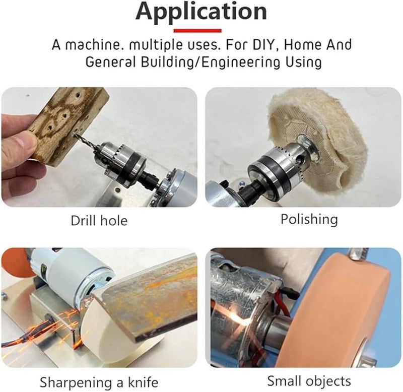 Small Double Polishing Electric Grinding Wheel Stone Grinder Machine US Plug - Image 4