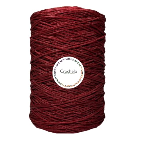 Crochela 1 MM Nylon Macrame Cord/Thread/Dori (Purse Thread) for Jewellery Making, Bags and Many Other DIY Crafts (Weight : 200 Grams | Length : 400 Meters) (Maroon) - Image 1