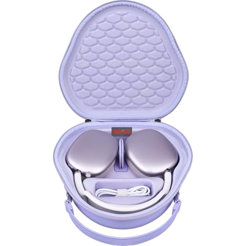 Elonbo Smart Case for Apple AirPods Max Wireless Over-Ear Headphones(Supports Sleep Mode), New AirPods Max Headphones Hard Carrying Case,Earphone Travel Protective Holder Storage Bag, Purple - Image 1