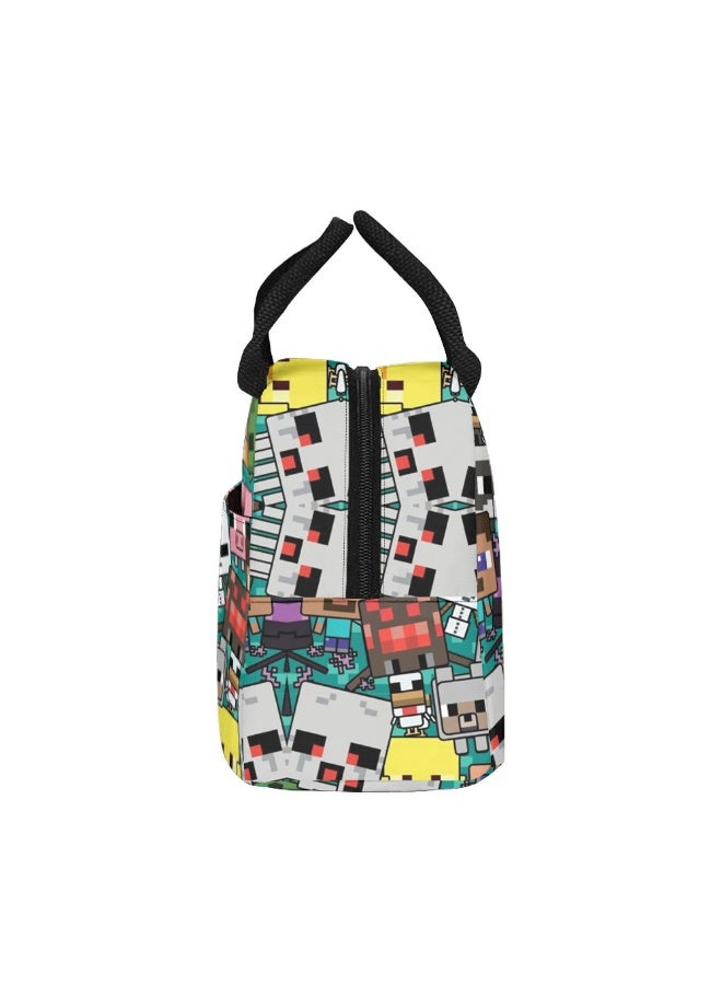 MINECRAFT Children's primary and middle school students thermal insulation aluminum film lunch bag lunch box picnic lunch box bag - Image 2