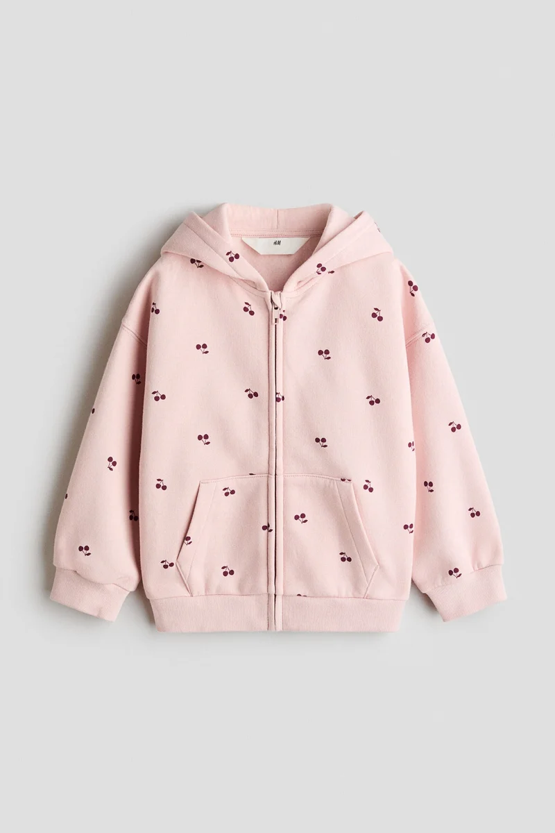 H&M Oversized brushed-inside zip-through hoodie