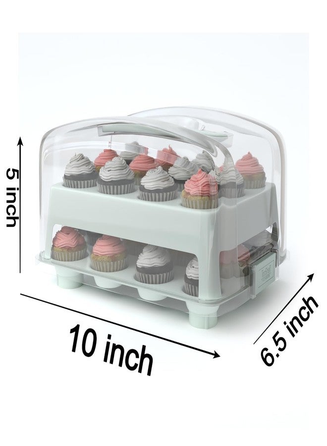 Top Shelf Elements MINI Cupcake Box. NOT For Standard Size Cupcakes. Fashionable Green Carrier Holds 24 MINI-Size Cupcakes, Cupcake Traveler, - Image 4