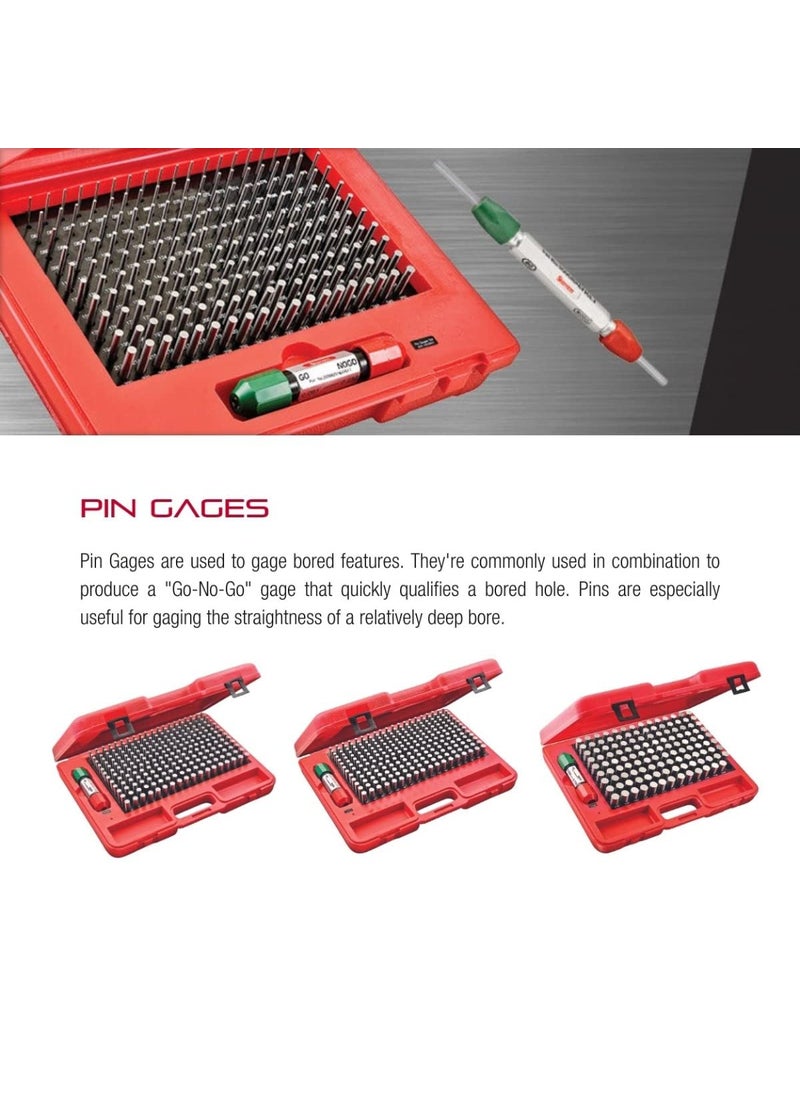 Starrett Starrett Precision Steel Pin Gage Set with Rugged High Impact Protective Case  Ideal for Carpenters and Home Improvement  251500 Range Plus Set Type 250 Number of Gages  S4004500  - Image 3