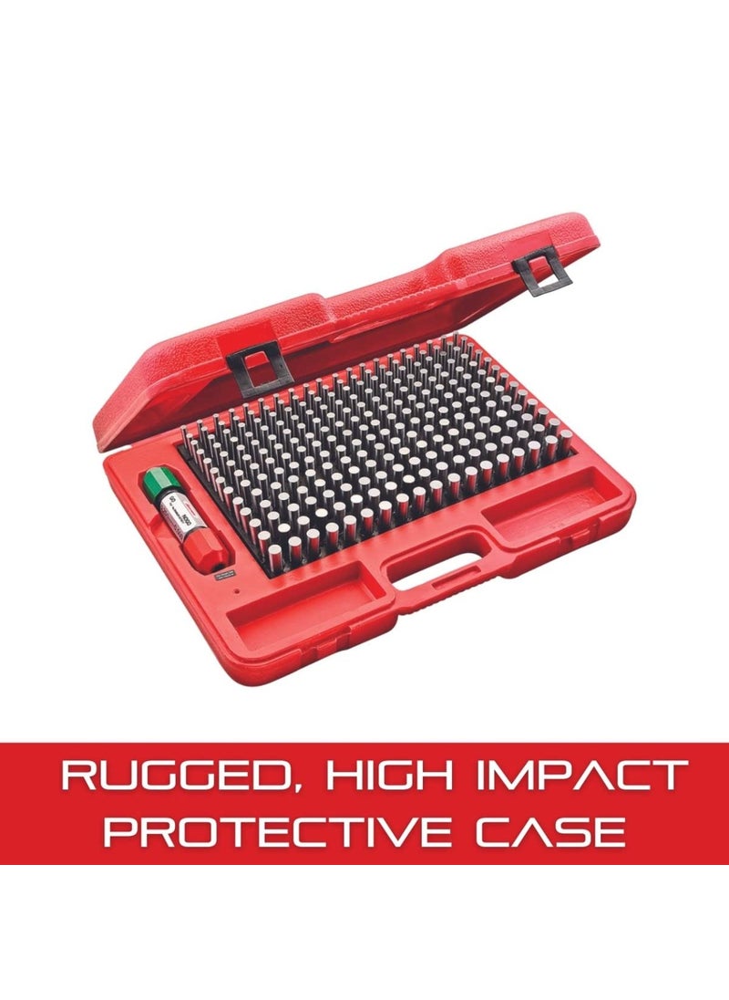 Starrett Starrett Precision Steel Pin Gage Set with Rugged High Impact Protective Case  Ideal for Carpenters and Home Improvement  251500 Range Plus Set Type 250 Number of Gages  S4004500  - Image 5