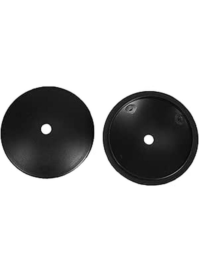 Splash Proof Toilet Brush Cover Odor Blocking Replacement Plate Black PP Lid 2 Pack - Image 1