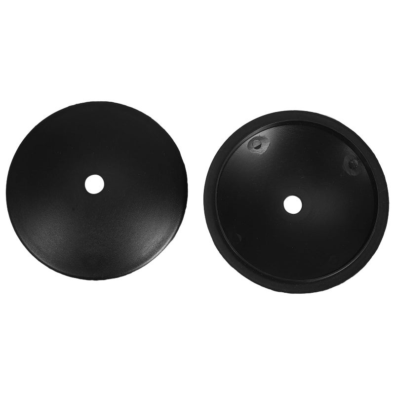 Splash Proof Toilet Brush Cover Odor Blocking Replacement Plate Black PP Lid 2 Pack - Image 2