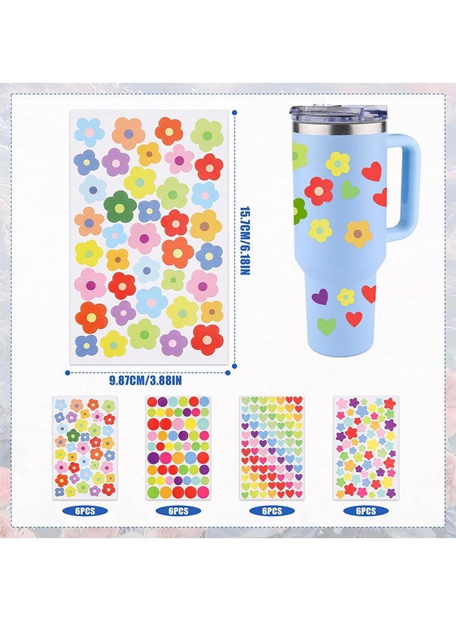 Peachjoy 1990pcs Reward Stickers, 24 Sheets Colorful Reward Stickers for Students Mini Flower, Star, Heart Dot Stickers for Kids Reward Self Adhesive Stickers for Teachers Classroom Reward Supplies - Image 2