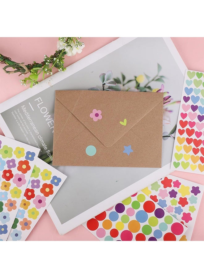 Peachjoy 1990pcs Reward Stickers, 24 Sheets Colorful Reward Stickers for Students Mini Flower, Star, Heart Dot Stickers for Kids Reward Self Adhesive Stickers for Teachers Classroom Reward Supplies - Image 4