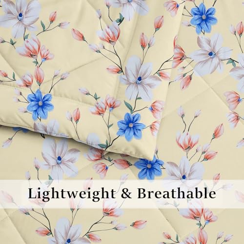 VAS COLLECTIONS 220 GSM Microfiber Reversible AC Comforter |Quit | Blanket | Duvets for Single Bed 180Tc (60x90 Inches, Tealish Blue and Orange Red) - Image 5
