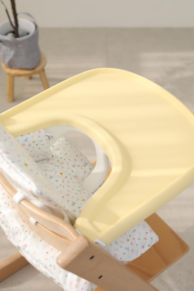 Gembebe Full Coverage Stokke Tripp Trapp High Chair Placemat | Silicone High Chair Placemat | Lightweight | Dishwasher Safe| Easy to Clean (Butter Cream) - Image 1