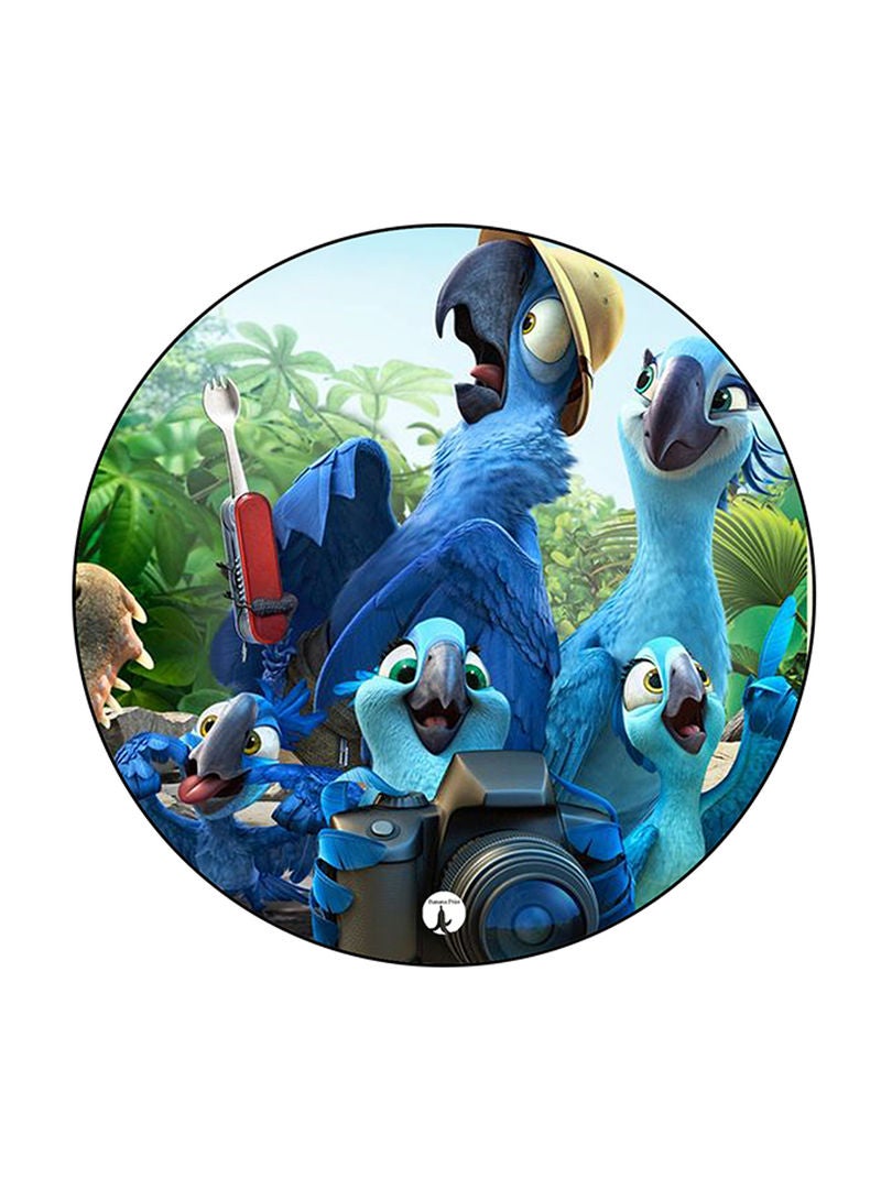 RKN Rio Printed Mouse Pad Round  Multicolour